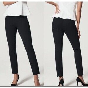 Spanx The Perfect Black Pant Crop Backseam Skinny Pants Leggings Size M Pull On